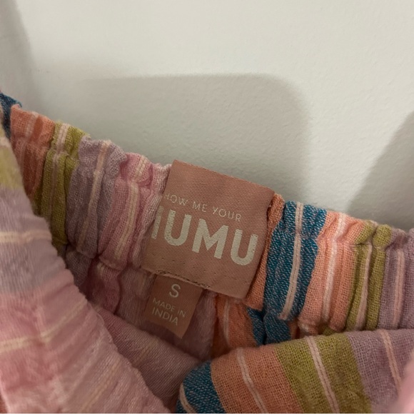 Show Me Your Mumu Klum Ruffle Tiered Braided Top in Paradise Stripe - Picture 3 of 6